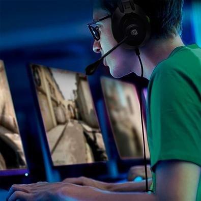 Headset Gamer ELG Exodus, PS5, XBox, Mobile, P2, P3, Drivers 40mm, Preto e  Verde - HGEX2 | KaBuM!