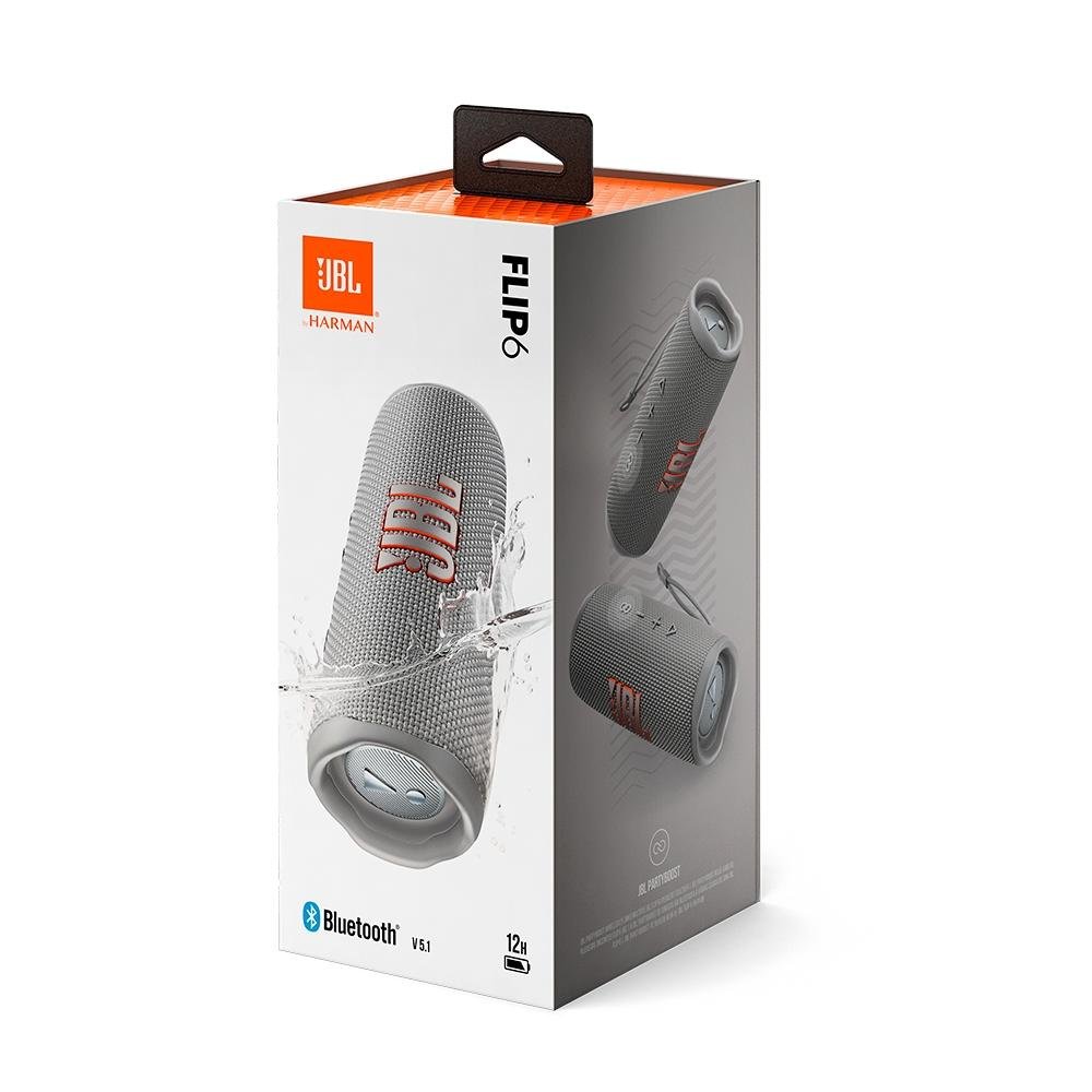 こ*は様 JBL Flip 6 Caixa de Som Portátil JBL Flip 6 Cinza | KaBuM!