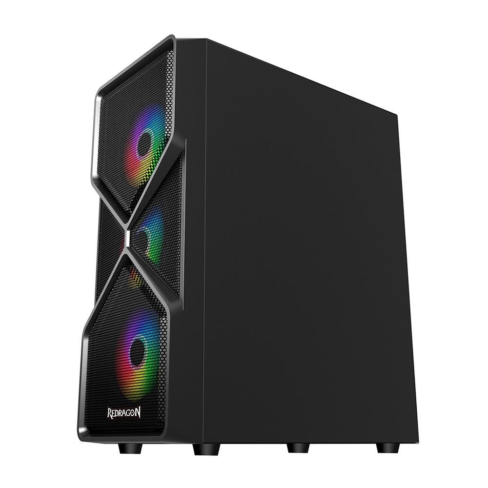 Imagem 2 de 12 do produto Gabinete Gamer Redragon Superion, Mid Tower, Lateral em Vidro Temperado, Preto - GC-MB211