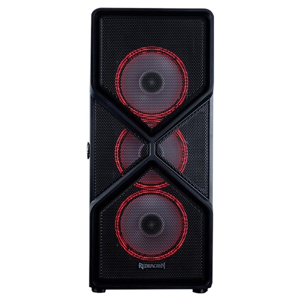 Imagem 9 de 12 do produto Gabinete Gamer Redragon Superion, Mid Tower, Lateral em Vidro Temperado, Preto - GC-MB211