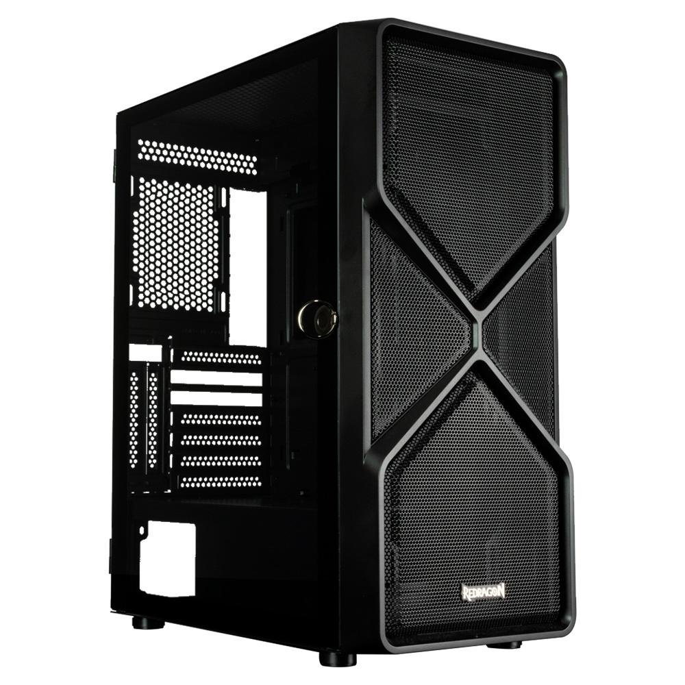 Imagem 10 de 12 do produto Gabinete Gamer Redragon Superion, Mid Tower, Lateral em Vidro Temperado, Preto - GC-MB211