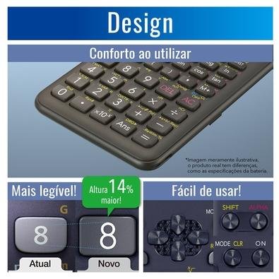 Calculadora Científica Casio Preta - FX-82LACW