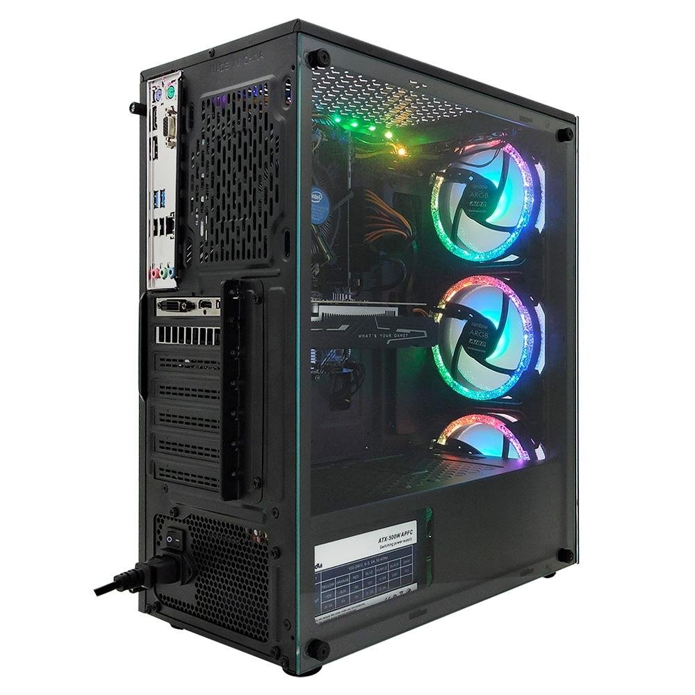 PC Gamer Concórdia Processador Core i5-10400F, RGB, Geforce GTX1650, 8GB, SSD 480GB, Preto - 32726 PC Gamer Concórdia Processador Core i5-10400F, RGB, Geforce GTX1650, 8GB, SSD 480GB, Preto - 32726