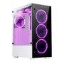 Gabinete Gamer Rise Mode Glass 06X Frost, Mid Tower, ATX, Frontal e Lateral em Vidro Temperado, Sem FANs, Branco - RM-WT-06X-FW
