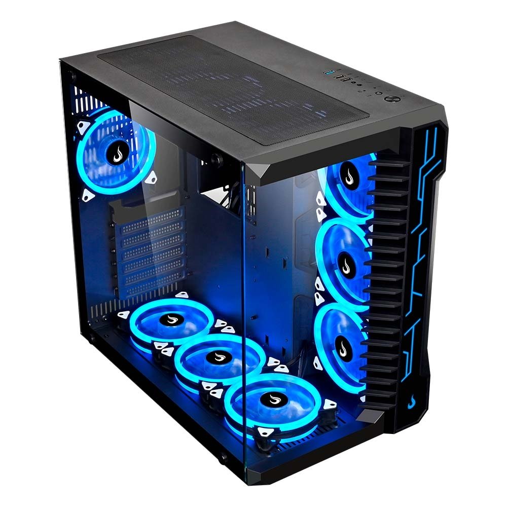 Gabinete Gamer Rise Mode Galaxy Glass, Mid Tower, ATX, Lateral e Frontal em Vidro Temperado, Sem FANs, Preto - RM-GA-GG-FB - view 3