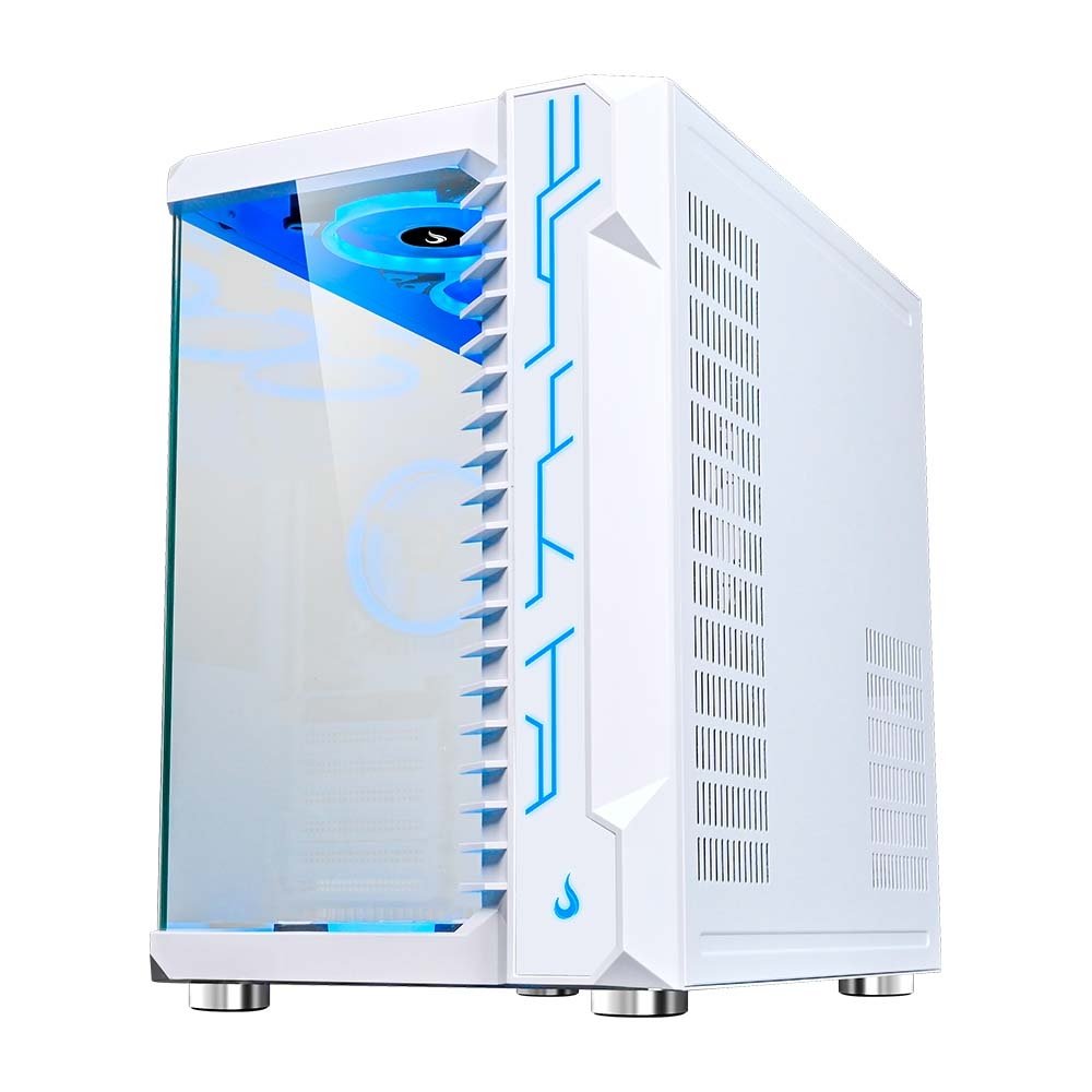 Gabinete Gamer Rise Mode Galaxy Glass, Mid Tower, ATX, Lateral e Frontal em Vidro Temperado, Sem FANs, Branco - RM-GA-GG-FW Gabinete Gamer Rise Mode Galaxy Glass, Mid Tower, ATX, Lateral e Frontal em Vidro Temperado, Sem FANs, Branco - RM-GA-GG-FW