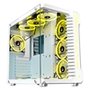 Gabinete Gamer Rise Mode Galaxy Glass, Mid Tower, ATX, Lateral e Frontal em Vidro Temperado, Sem FANs, Branco - RM-GA-GG-FW