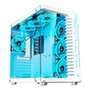 Gabinete Gamer Rise Mode Galaxy Glass, Mid Tower, ATX, Lateral e Frontal em Vidro Temperado, Sem FANs, Branco - RM-GA-GG-FW