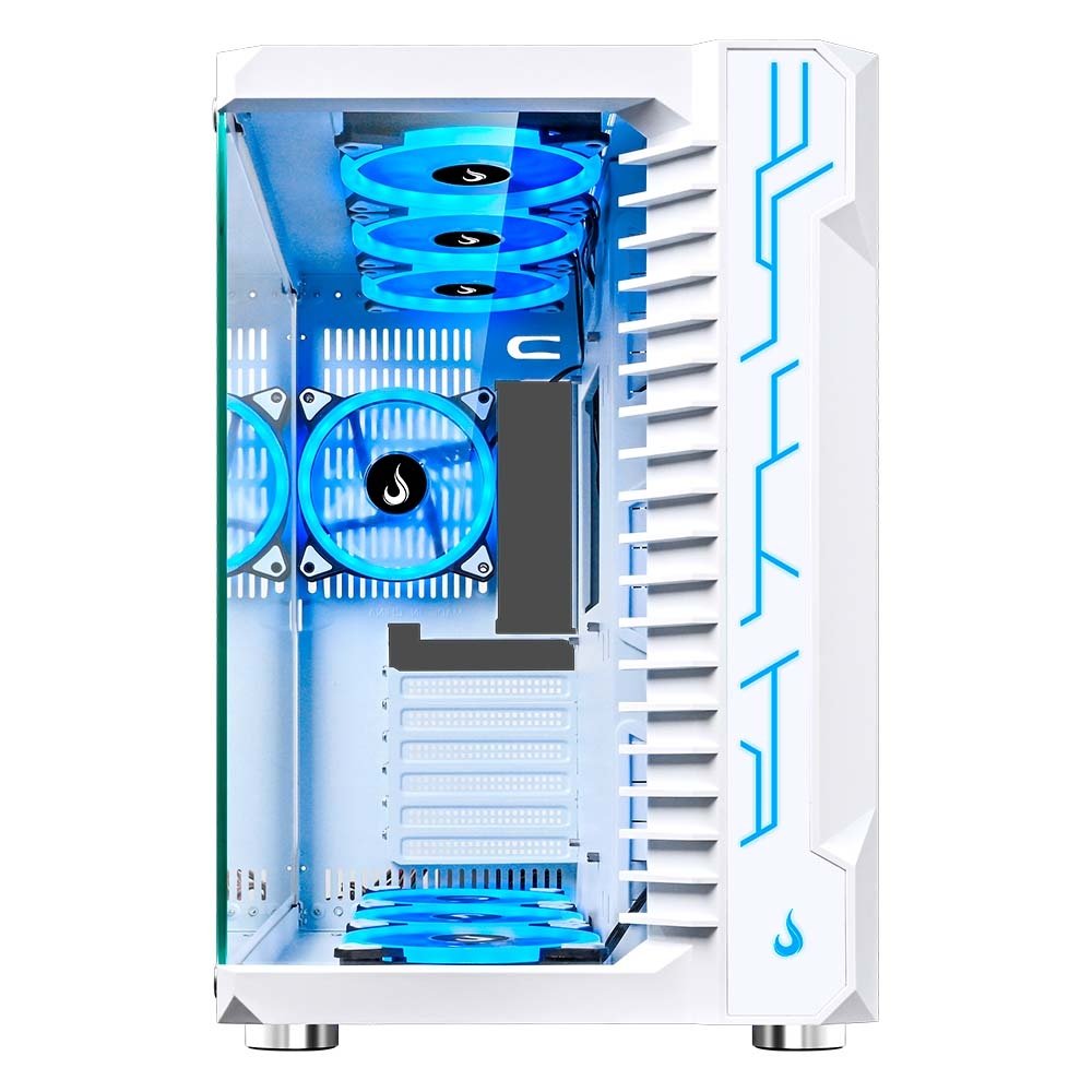 Gabinete Gamer Rise Mode Galaxy Glass, Mid Tower, ATX, Lateral e Frontal em Vidro Temperado, Sem FANs, Branco - RM-GA-GG-FW - view 8
