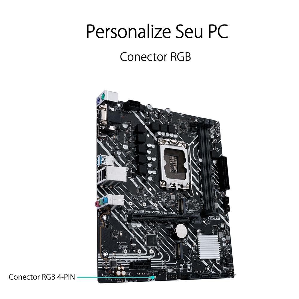 Placa Mãe 1700 12ª/13ª14ª Geração DDR4, ASUS PRIME H610MCS - Imagem 5