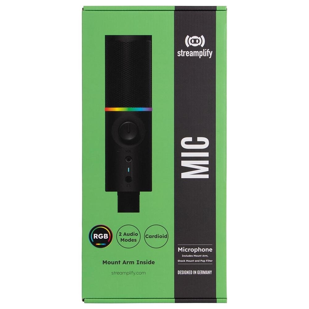 Microfone Condensador Gamer Streamplify, RGB, Braço Flexível, Preto - 75666 - view 7