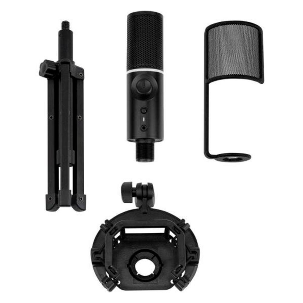 Microfone Condensador Streamplify Tripod, RGB, Tripé Ajustável, Preto - ( Balão.info - foto 4