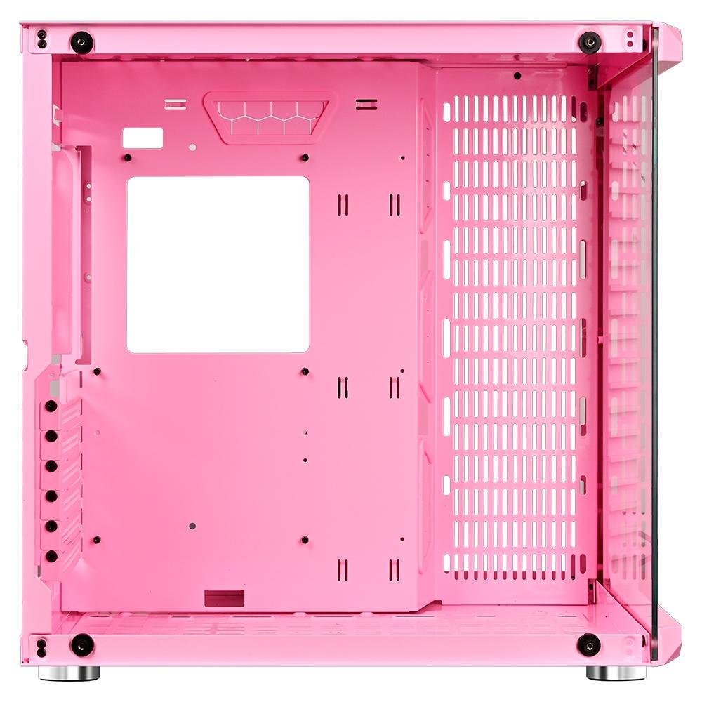 Imagem 5 de 5 do produto Gabinete Gamer Rise Mode Galaxy Glass, Mid Tower, Lateral e Frontal em Vidro Temperado, Rosa - RM-GA-GG-PK