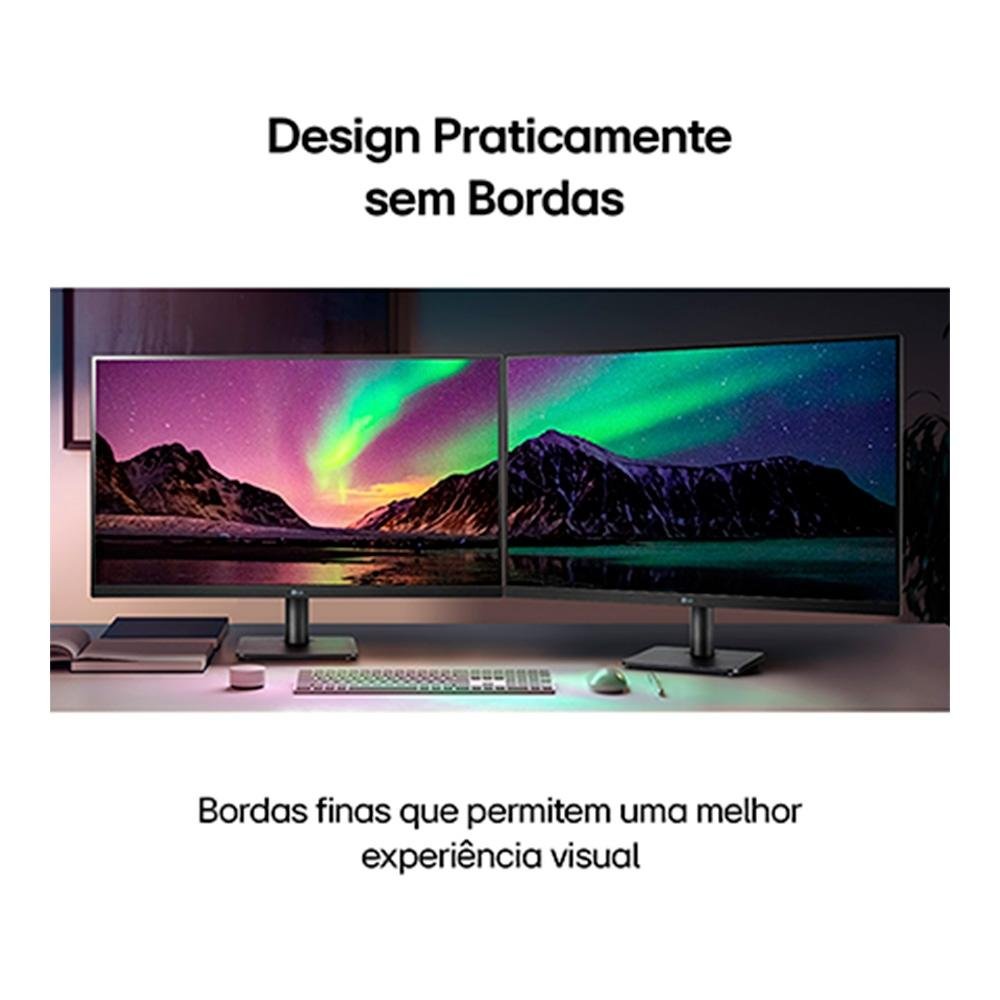 Monitor Gamer LG 27" Full HD, IPS, HDMI e VESA, FreeSync, Ajuste de Ângulo, Bordas Finas, Preto - 27MP400-B Monitor Gamer LG 27" Full HD, IPS, HDMI e VESA, FreeSync, Ajuste de Ângulo, Bordas Finas, Preto - 27MP400-B