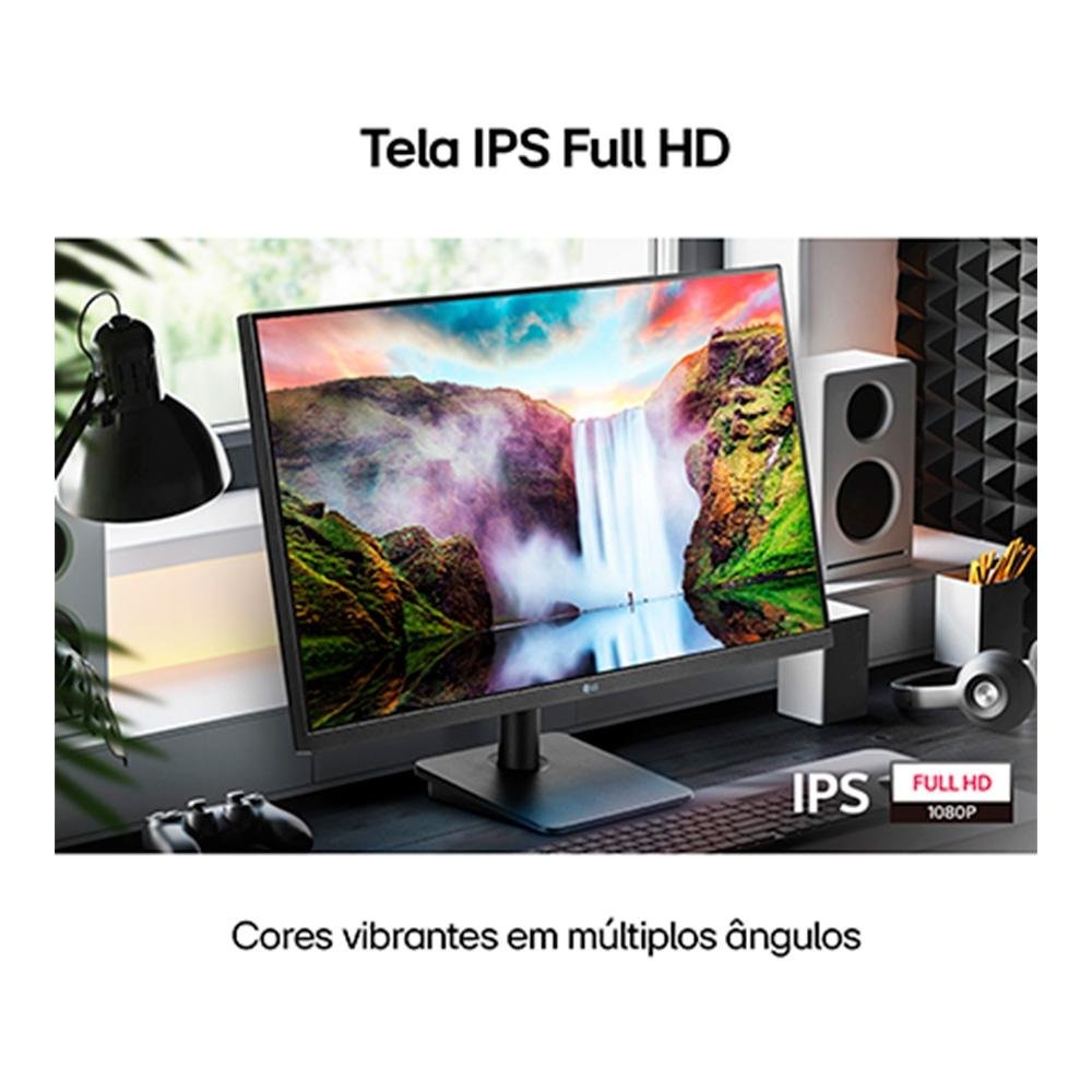 Monitor Gamer LG 27" Full HD, IPS, HDMI e VESA, FreeSync, Ajuste de Ângulo, Bordas Finas, Preto - 27MP400-B Monitor Gamer LG 27" Full HD, IPS, HDMI e VESA, FreeSync, Ajuste de Ângulo, Bordas Finas, Preto - 27MP400-B