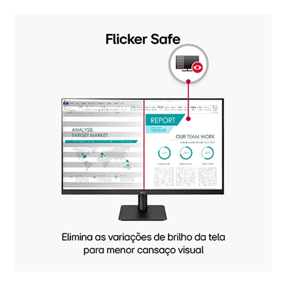 Imagem 8 de 11 do produto Monitor Gamer LG 27" Full HD, IPS, HDMI e VESA, FreeSync, Ajuste de Ângulo, Bordas Finas, Preto - 27MP400-B
