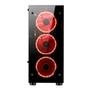 Gabinete Gamer Rise Mode Glass 06X, Mid Tower, ATX, Lateral em Vidro Fumê e Frontal em Vidro Temperado, Sem FANs, Preto - RM-CA-06X-FB