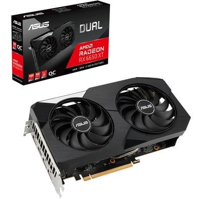 ASUS DUAL AMD Radeon RX 6650 XT 本体 Placa de Vídeo Asus DUAL RX6650XT O8G | KaBuM!