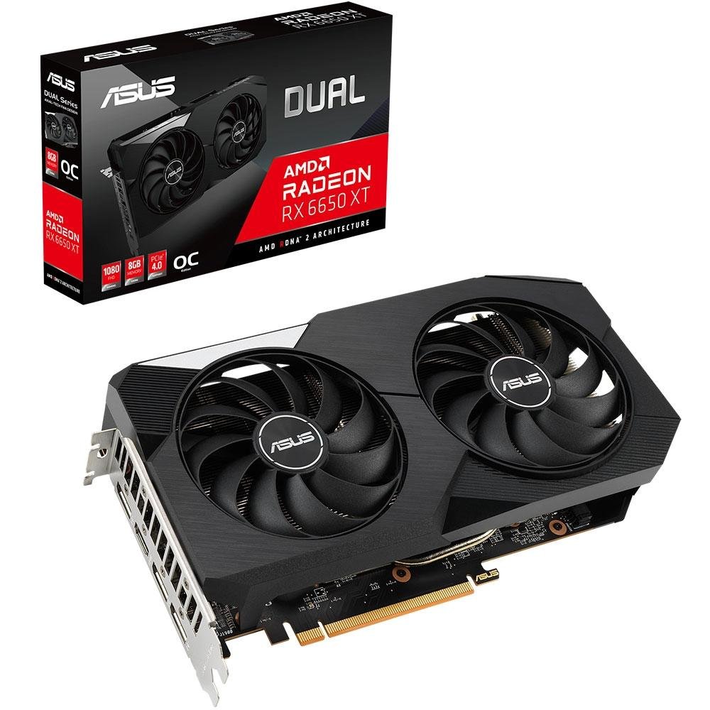 ASUS DUAL-RX6650XT-O8G グラフィックボード 本体 Placa de Vídeo Asus DUAL RX6650XT O8G | KaBuM!
