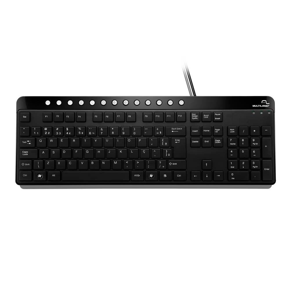 Teclado Multi Multimídia, ABNT2 - TC143 Teclado Multi Multimídia, ABNT2 - TC143