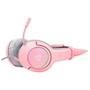 Headset Gamer Gatinho Onikuma, LED, Drivers 50mm, USB, PC, Rosa - K-9-7.1