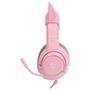 Headset Gamer Gatinho Onikuma, LED, Drivers 50mm, USB, PC, Rosa - K-9-7.1