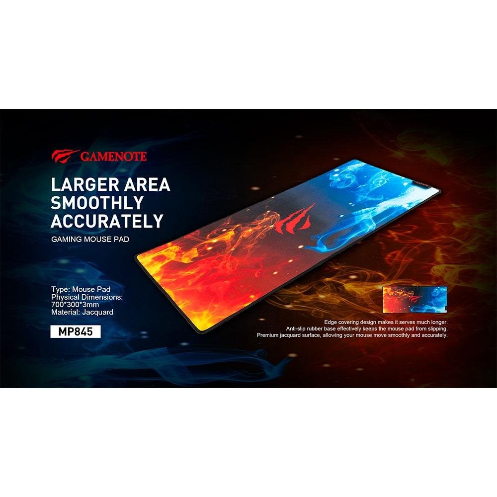 Imagem 6 de 6 do produto Mousepad Havit, Grande 700x300mm, Antiderrapante, Vermelho e Azul - HV-MP845