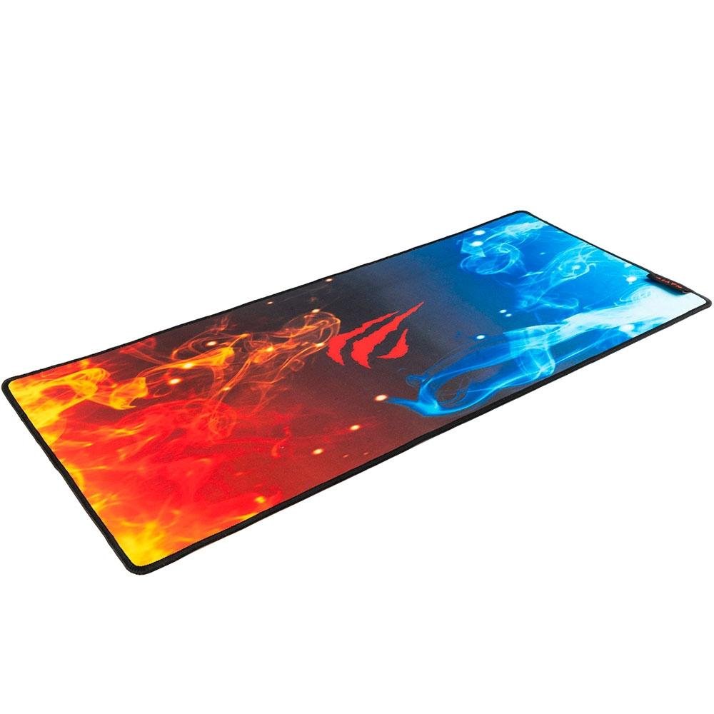 Imagem 3 de 6 do produto Mousepad Havit, Grande 700x300mm, Antiderrapante, Vermelho e Azul - HV-MP845