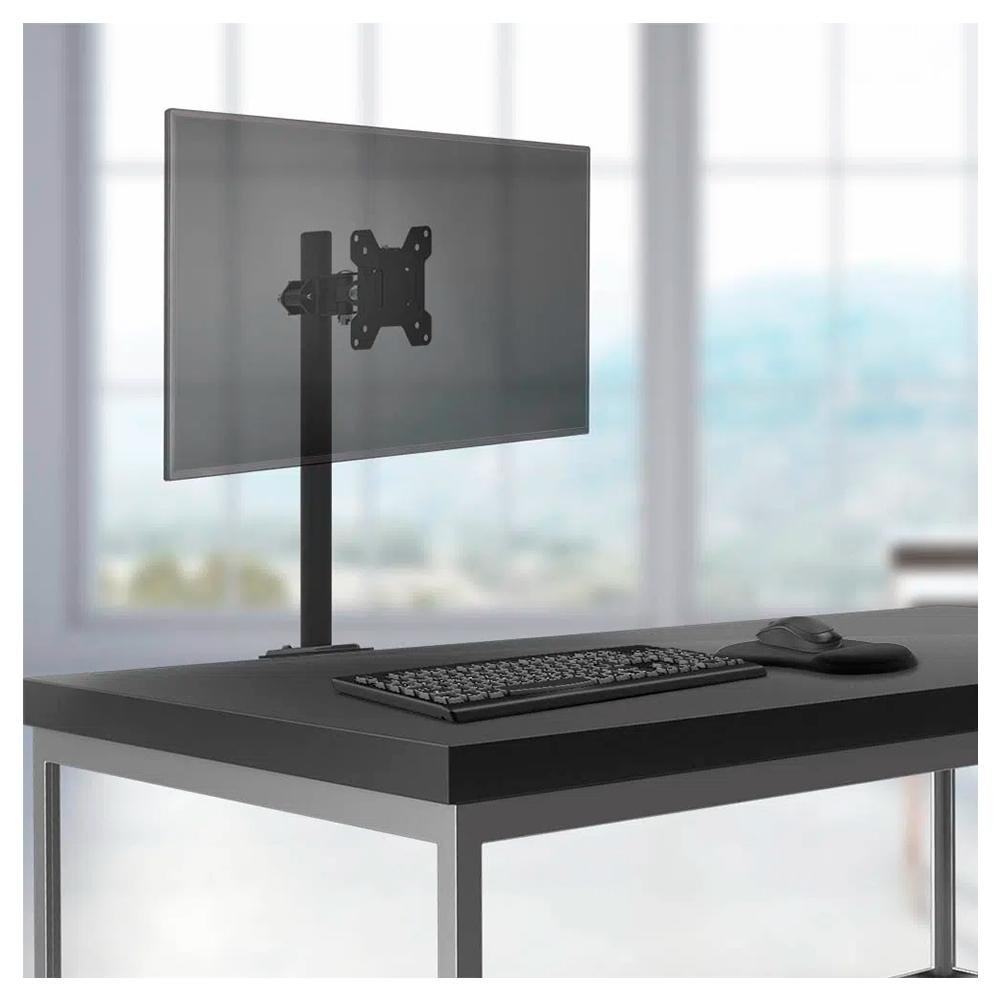 Imagem 3 de 3 do produto Suporte de Mesa Para Monitor Multi, Até 27, com Ajuste de Altura, Preto - AC373