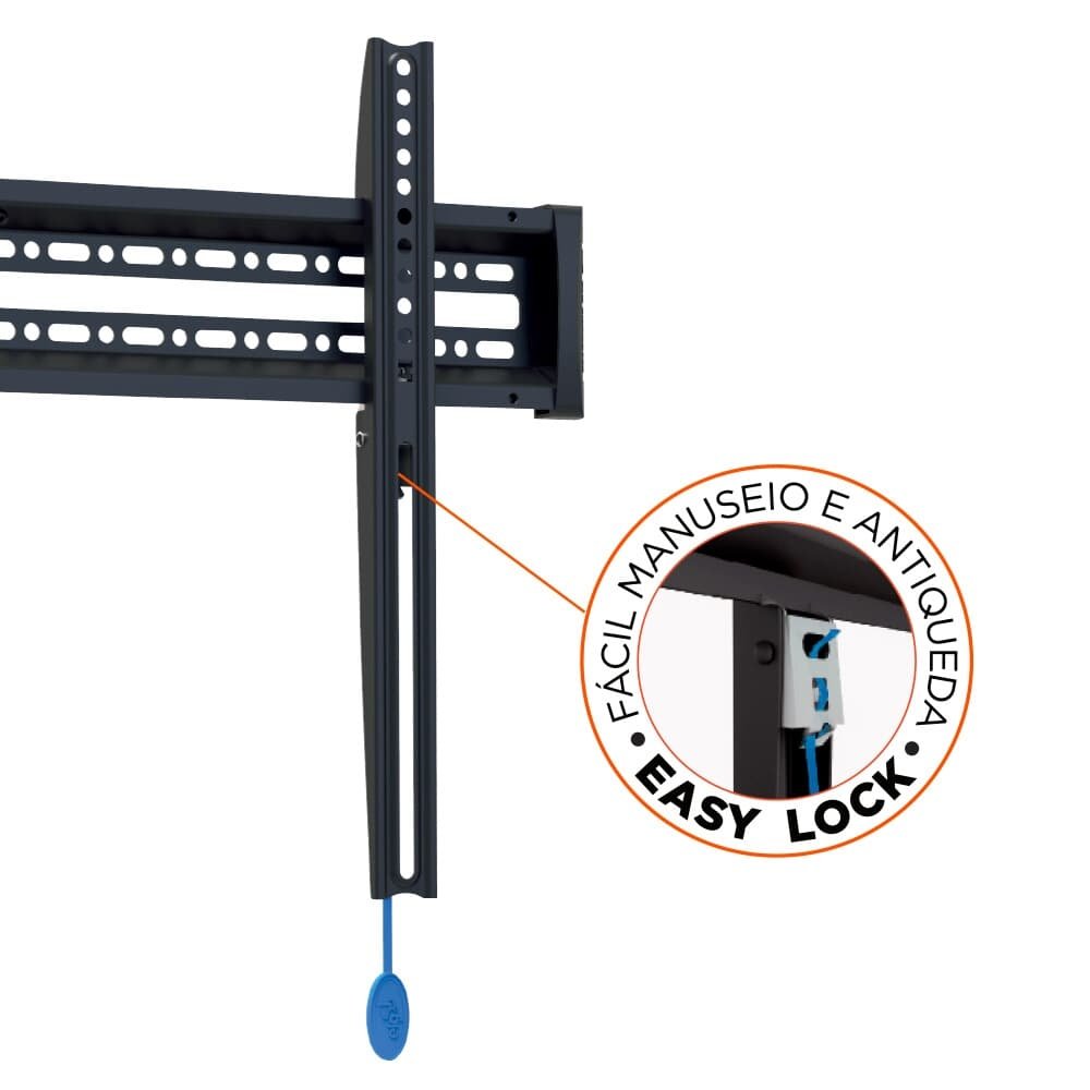 Imagem 5 de 5 do produto Suporte Fixo de Parede para TVs de 32" a 86" ELG, até 50kg, VESA, Preto - E600