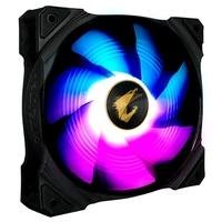 Cooler Fan Gigabyte Aorus, ARGB, 140mm, Para PC, Preto   Motor Premium de Seis Slot O motor de seis slots torna o rolamento mais estável e suave. Comp