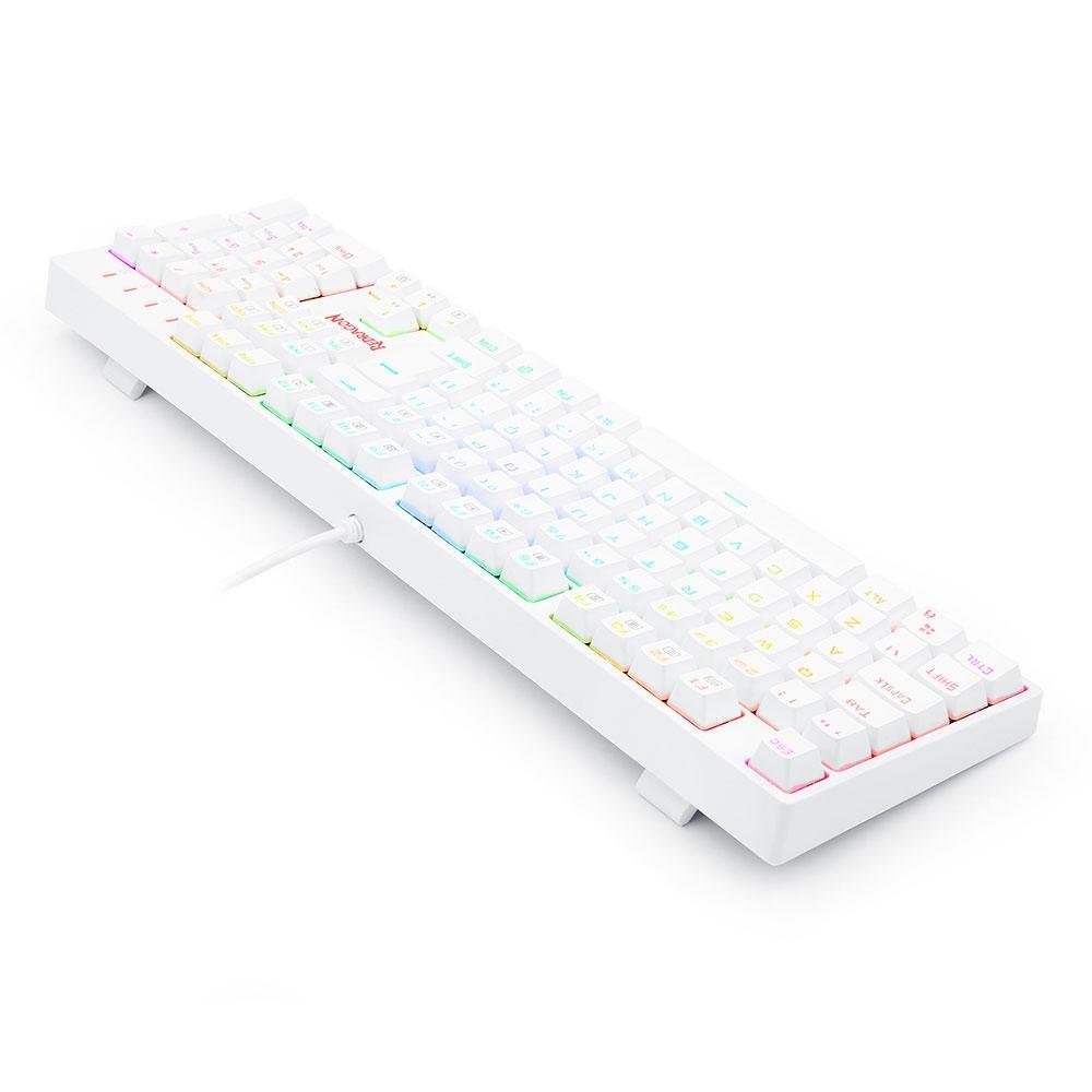 Teclado Óptico Gamer Redragon Surara Pro RGB, Switch Marrom, ABNT2, Keycaps ABS Doubleshot, Branco - K582W-RGB-PRO (PT-BROWN)