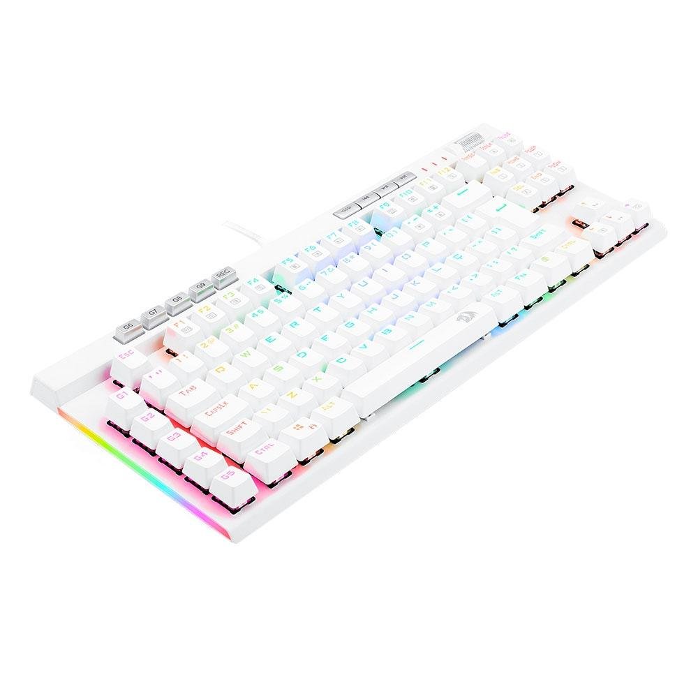 Teclado Óptico Gamer Redragon Magic-Wand PRO RGB, RGB, Switch Marrom, ABNT2, 12 Teclas Multimídia, Branco - K587W-RGB-PRO (PT-BROWN) Teclado Óptico Gamer Redragon Magic-Wand PRO RGB, RGB, Switch Marrom, ABNT2, 12 Teclas Multimídia, Branco - K587W-RGB-PRO (PT-BROWN)