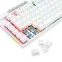Teclado Óptico Gamer Redragon Magic-Wand PRO RGB, RGB, Switch Marrom, ABNT2, 12 Teclas Multimídia, Branco - K587W-RGB-PRO (PT-BROWN)