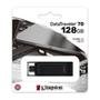Pen Drive 128GB Kingston DataTravaler 70, USB-C 3.2, Preto - DT70/128GB