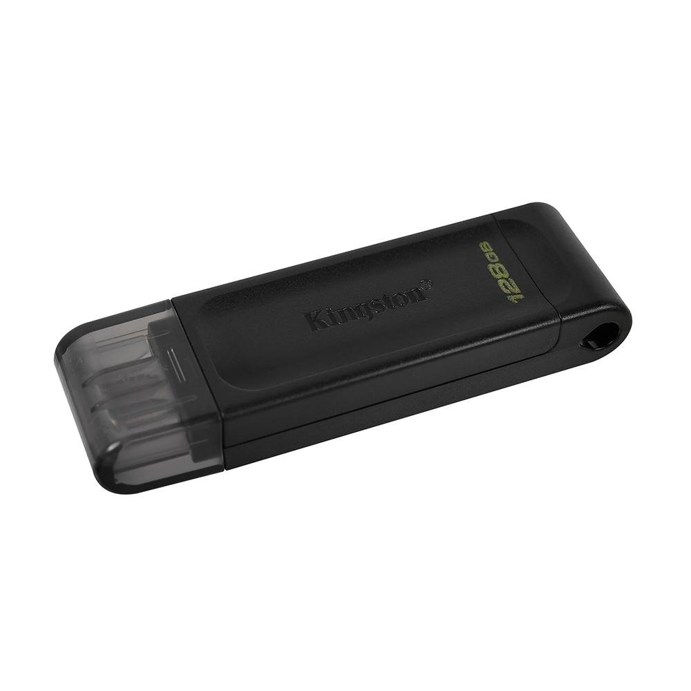 Pen Drive 128GB Kingston DataTravaler 70, USB-C 3.2, Preto - DT70/128GB Pen Drive 128GB Kingston DataTravaler 70, USB-C 3.2, Preto - DT70/128GB
