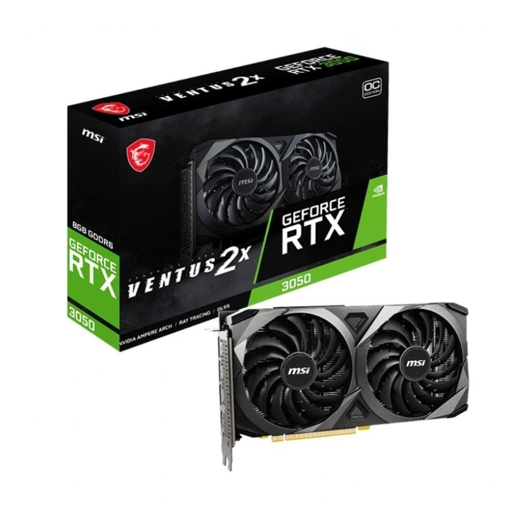 グラフィックボード・グラボ・ビデオカード MSI GeForce RTX 3050 Ventus 2X Placa Vídeo RTX 3050 Ventus 2X OC MSI NVIDIA
