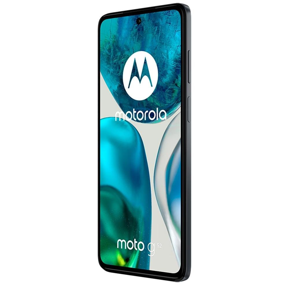 Smartphone Moto G52, 128GB, 4GB RAM, Octa Core, Câmera Tripla 50MP, Tela de 6.6, Preto - PAU60018BR
