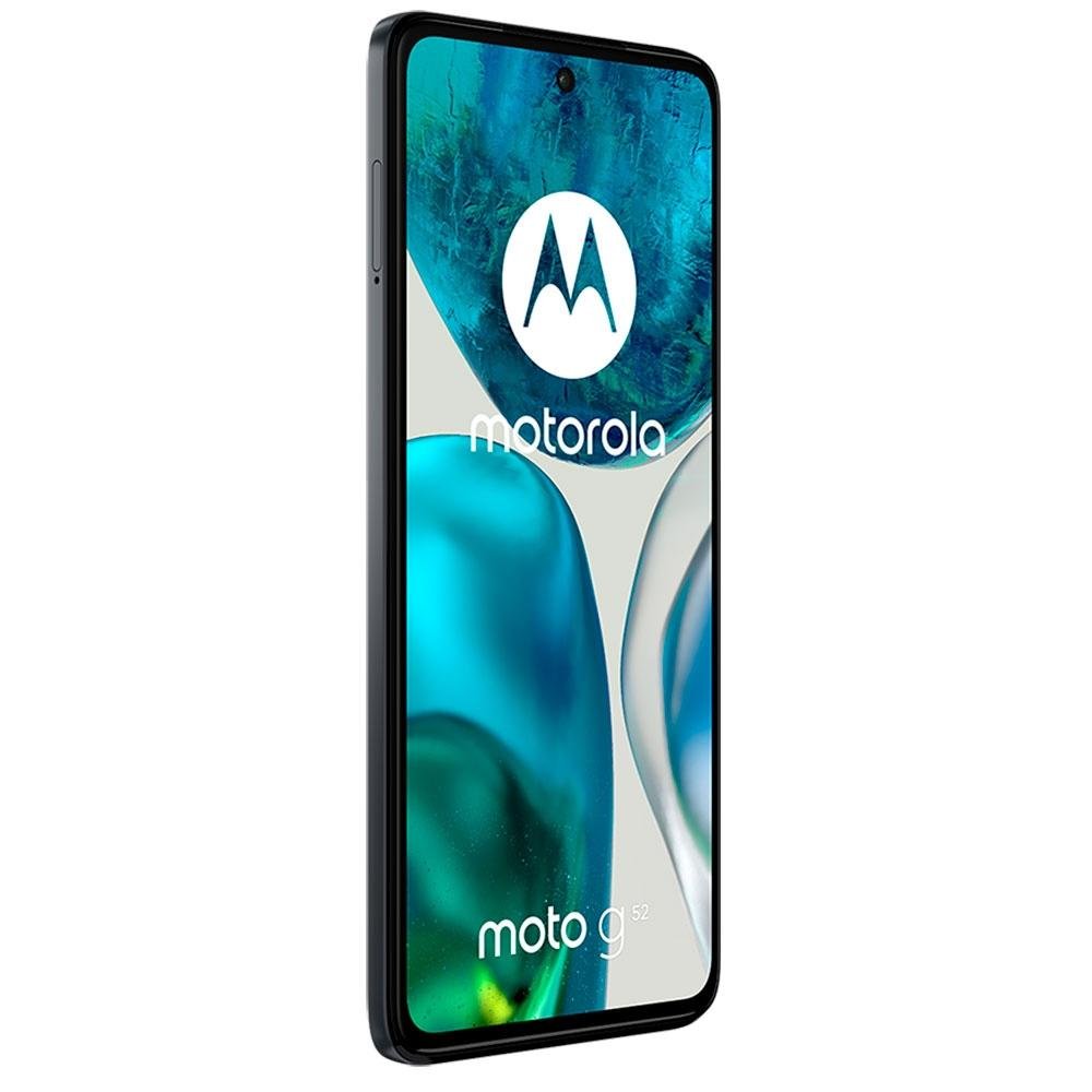 Smartphone Moto G52, 128GB, 4GB RAM, Octa Core, Câmera Tripla 50MP, Tela de 6.6, Preto - PAU60018BR