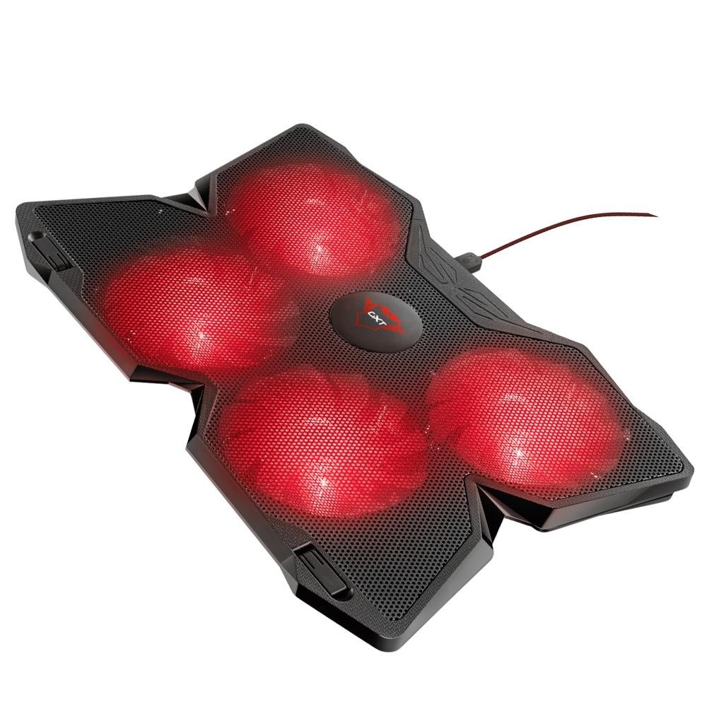 Imagem 2 de 4 do produto Suporte para Notebook GXTrust 278 Yozu, Até 17.3", com 4 Coolers e 4 Velocidades, LED, Preto - 20817