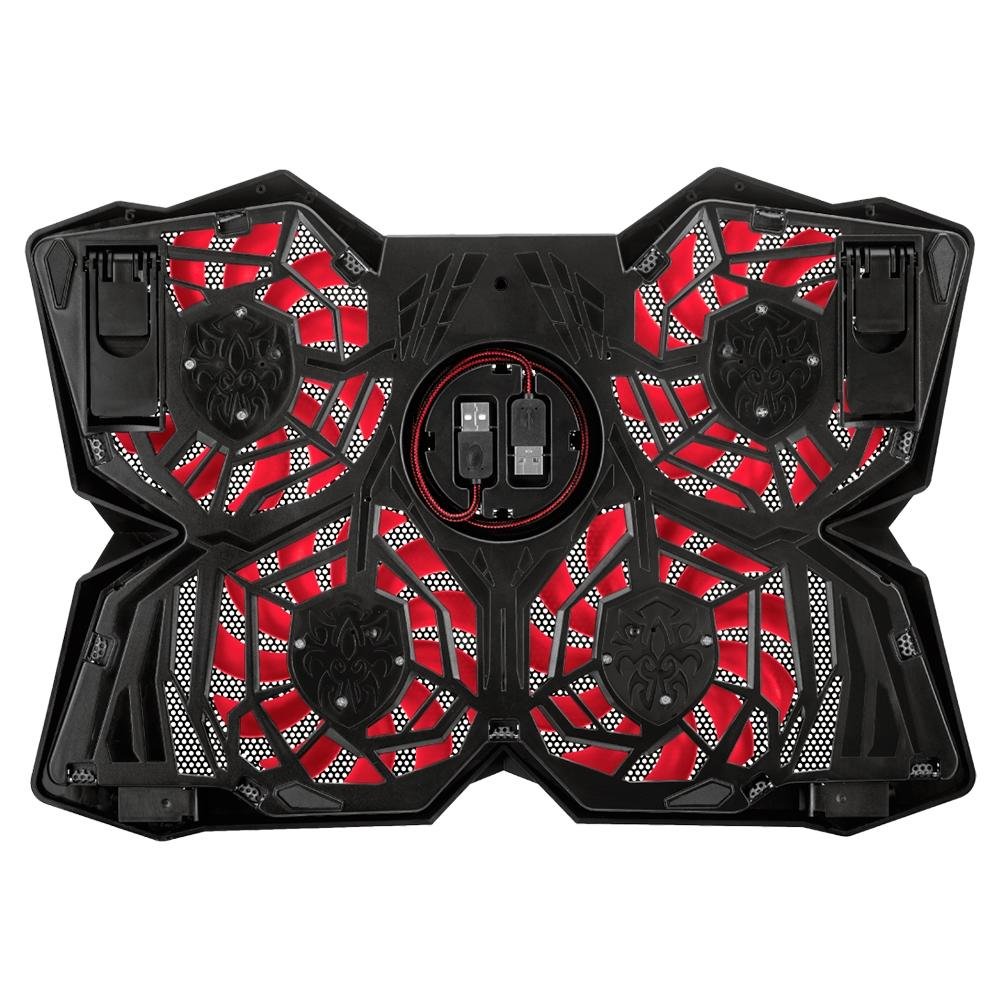 Imagem 3 de 4 do produto Suporte para Notebook GXTrust 278 Yozu, Até 17.3", com 4 Coolers e 4 Velocidades, LED, Preto - 20817