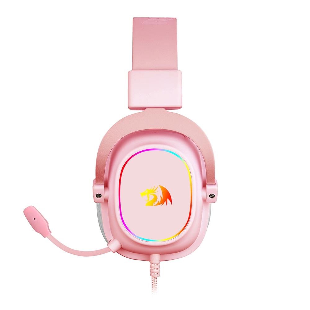 Headset Gamer Redragon Zeus X RGB, Surround 7.1, Driver de 53mm, USB, Microfone com Redução de Ruído, Rosa - H510RGB-PINK