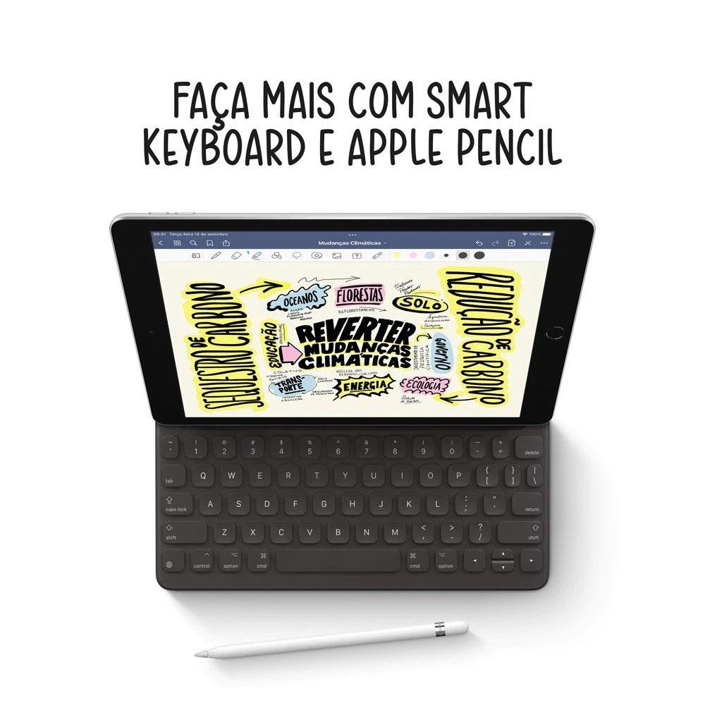 Imagem 5 de 8 do produto iPad 9ª geração Apple, 10.2", 64GB, A13 Bionic, Wi-Fi, Câmera 8MP, iPadOS 15, Cinza Espacial - MK2K3BZ/A