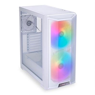 Gabinete Gamer Lancool 215, 2x Fans ARGB, Laterais em Vidro Temperado, Branco - LANCOOL 215 W WHITE