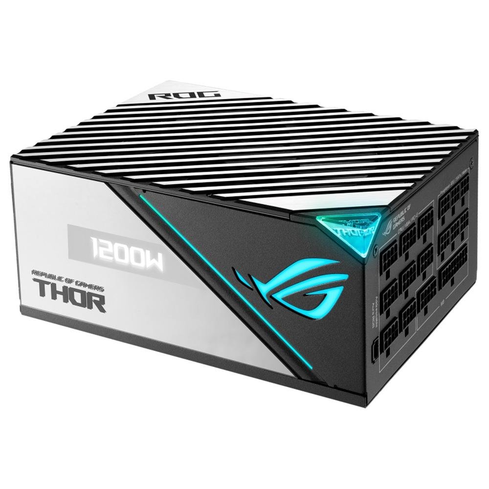 Imagem 2 de 11 do produto Fonte ASUS ROG Thor 1200P2, 1200W, 80 Plus Platinum, Modular, PFC Ativo, Sem Cabo, Preto - 90YE00L0-B0BA00