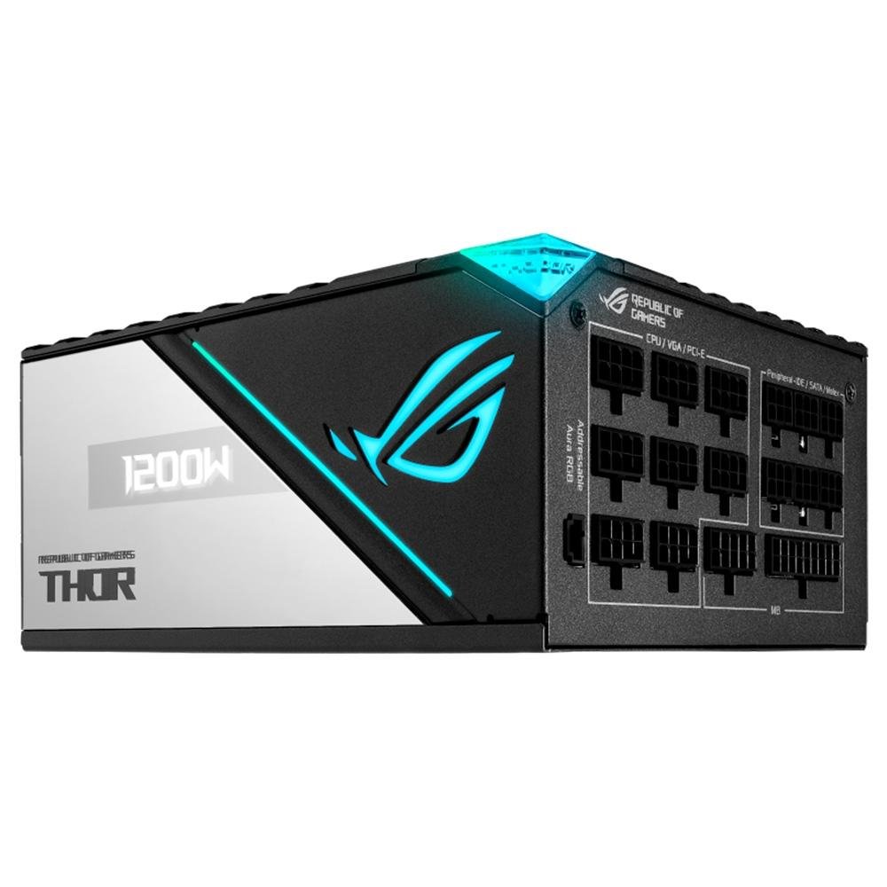 Imagem 5 de 11 do produto Fonte ASUS ROG Thor 1200P2, 1200W, 80 Plus Platinum, Modular, PFC Ativo, Sem Cabo, Preto - 90YE00L0-B0BA00