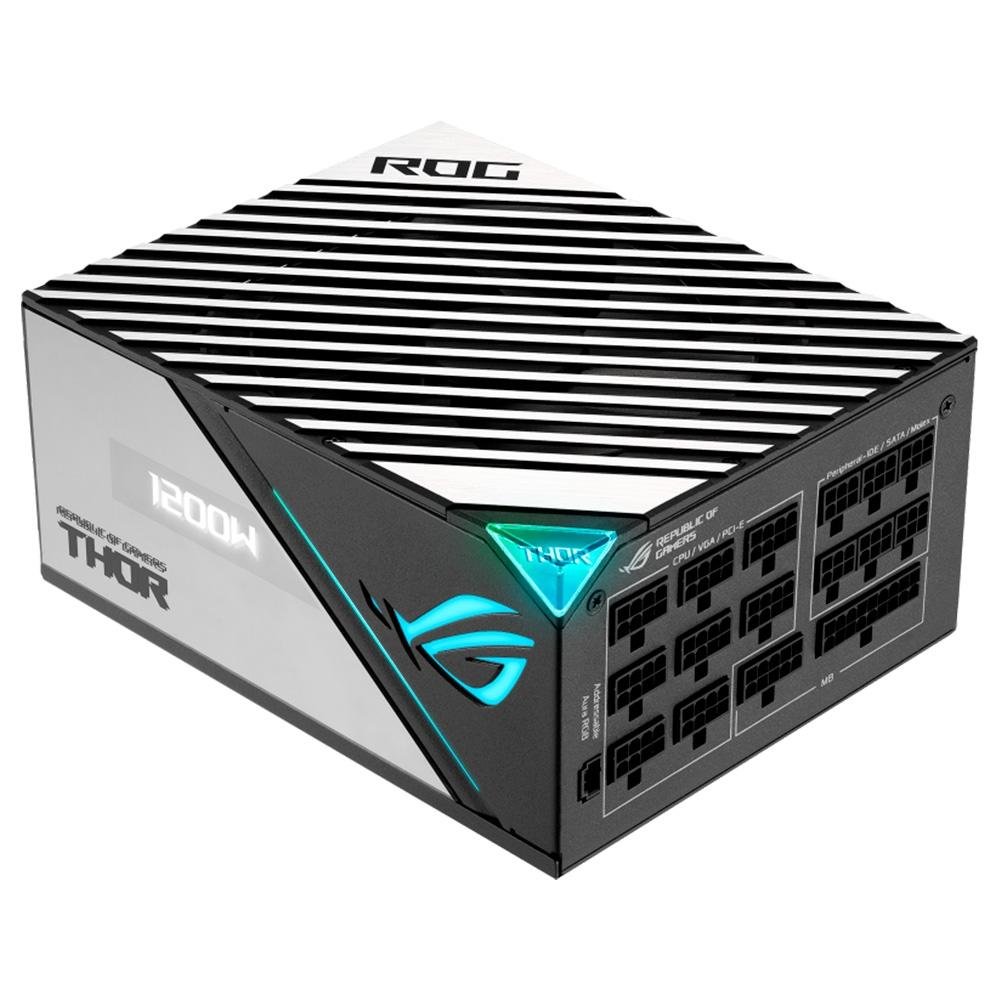 Imagem 8 de 11 do produto Fonte ASUS ROG Thor 1200P2, 1200W, 80 Plus Platinum, Modular, PFC Ativo, Sem Cabo, Preto - 90YE00L0-B0BA00