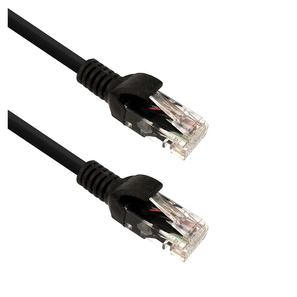 Cabo de Rede Patch Cord CAT.5e Plus Cable,5m, Preto - PC-ETHU50BK