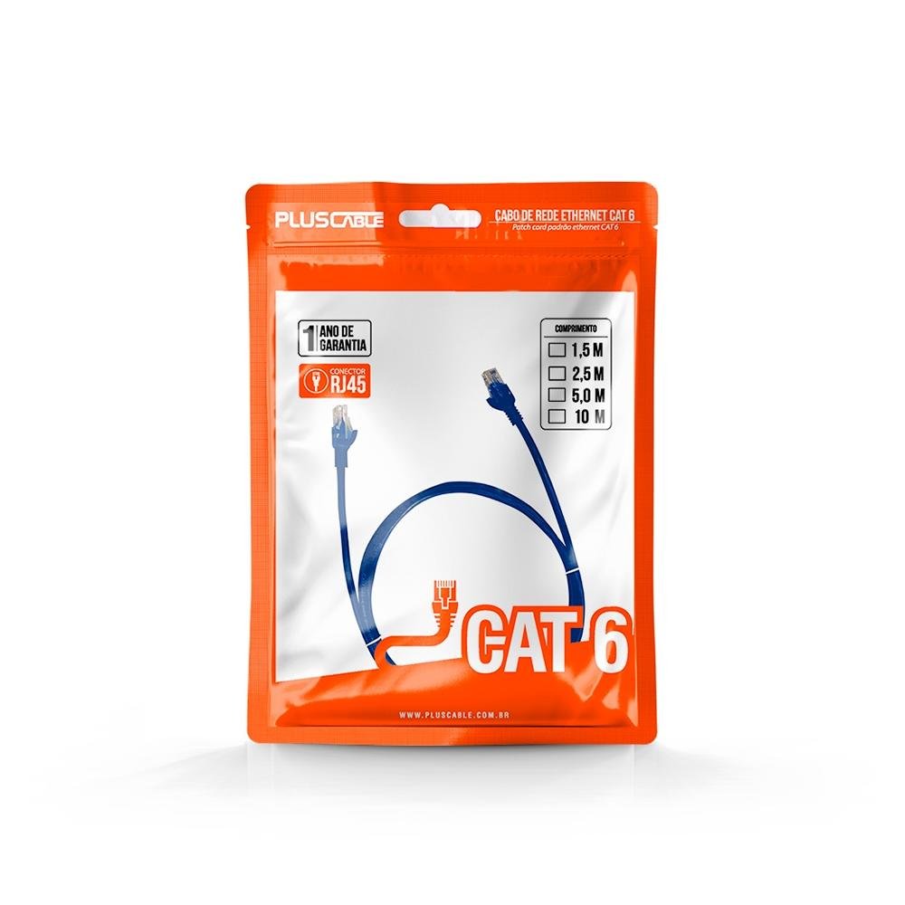 Cabo de Rede Patch Cord CAT.6 Plus Cable,2.5m, Azul - PC-ETH6U25BL - view 3