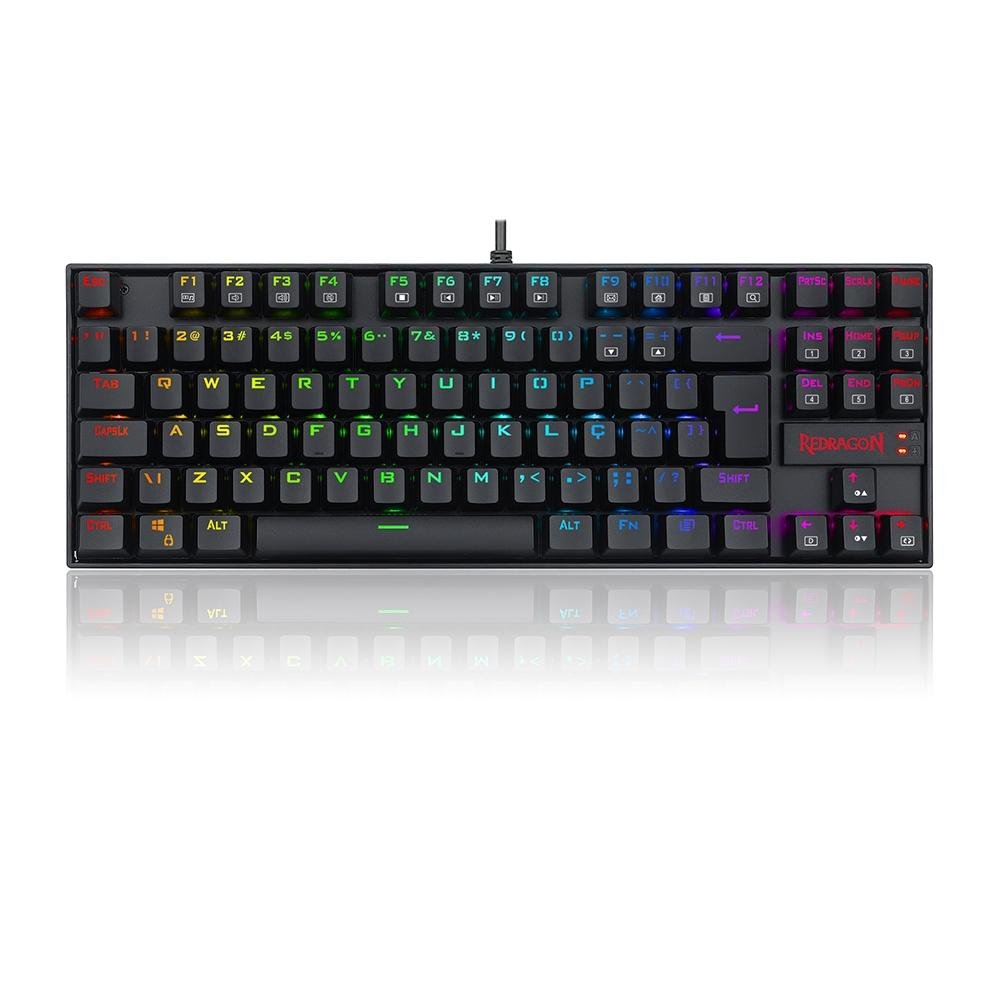 Teclado Magnético Gamer Redragon Kumara Pro, Anti-Ghosting, RGB, Switch Blue, ABNT2, Preto - K552RGB-PRO (PT-BLUE) Teclado Magnético Gamer Redragon Kumara Pro, Anti-Ghosting, RGB, Switch Blue, ABNT2, Preto - K552RGB-PRO (PT-BLUE)